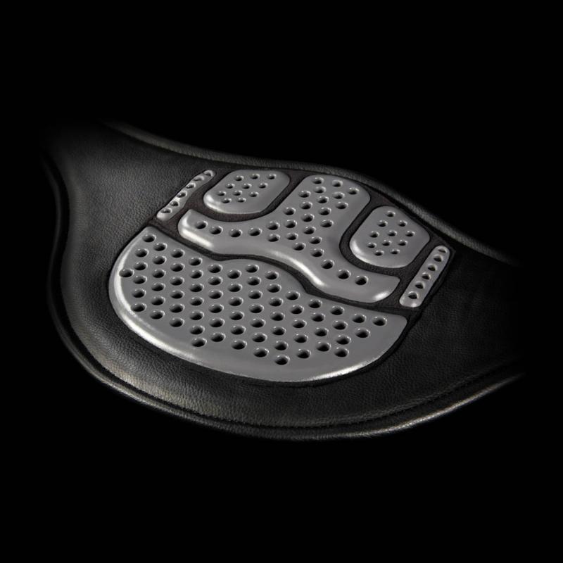 ACAVALLO - bavette PVC selle monoquartier avec Gel Anti Compression 55 CM