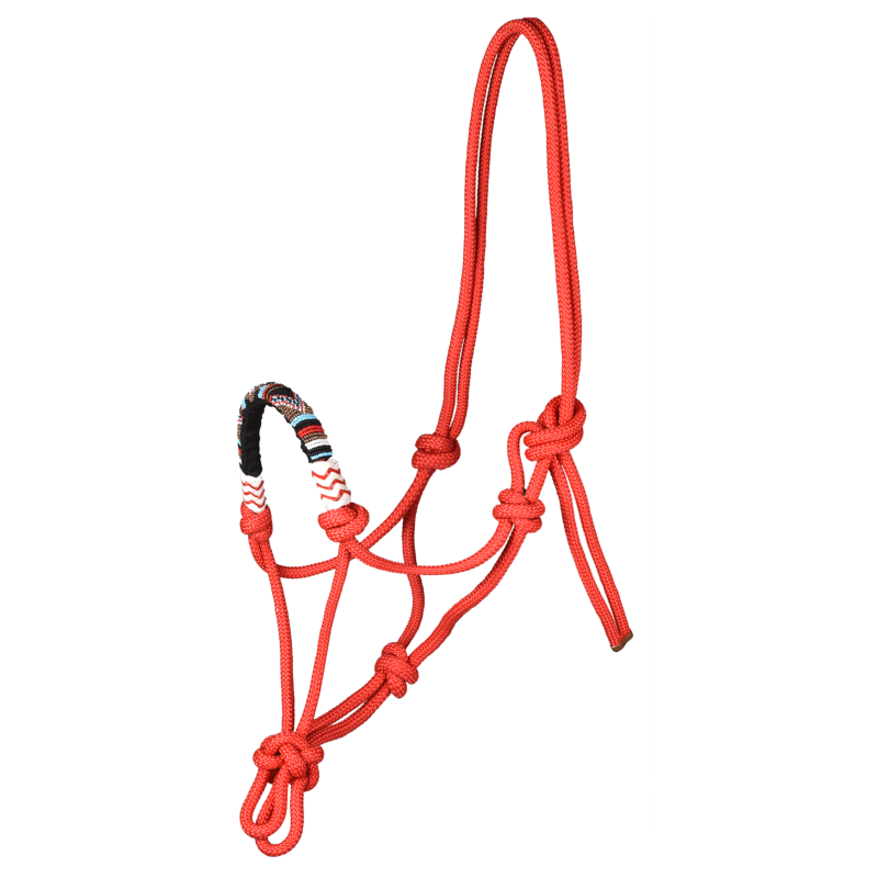 WALDHAUSEN - Licol à nœuds ÉTHOLOGIQUE avec chanfrein doublé PEARL COB NOIR