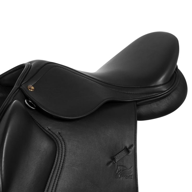 SUPREME - Selle Obstacle Cuir Doublé Veau à Arcade Modulable SYDNEY 16.5 POUCES NOIR