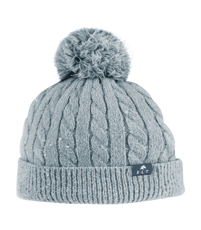 ELT - Bonnet Cavalier Tricot Torsadé Intérieur Polaire Rafaela BLEU GRIS