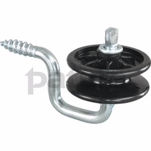 PATURA - Isolateur à Poulie d'Angle pour Clôture Bois, Fil et Corde