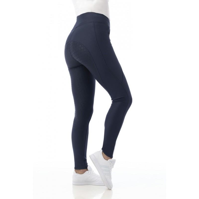 EQUITHEME - Legging Equitation Softshell à Poches Zippées DOLMYT fond Silicone 32 FR FEMME NOIR