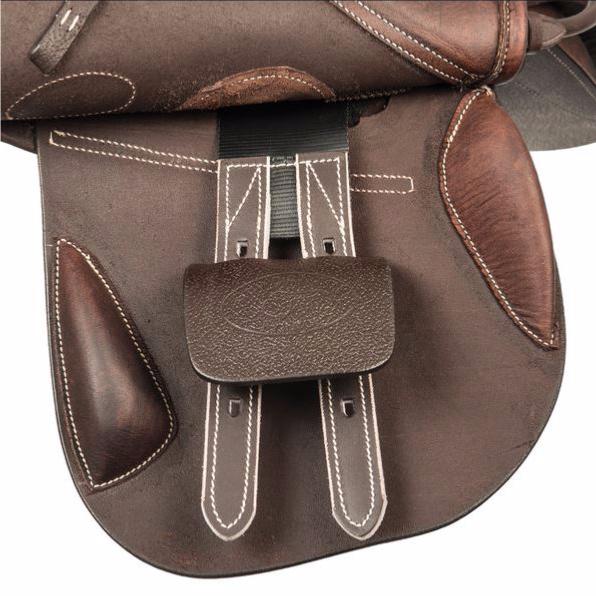 GUY CANTIN - Selle d'obstacle poney EVOLUTION JUMPING en cuir pour  enfant CUIR NOIR 14.5 POUCES (Siège 41.5 cm)