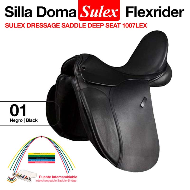 SULEX Flexrider - Selle de Dressage Creuse à Arcade Interchangeable 16.5 POUCES