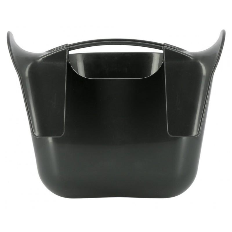 HIPPOTONIC - Mangeoire Plastique avec Crochets moulés pour porte de box chevaux NOIR