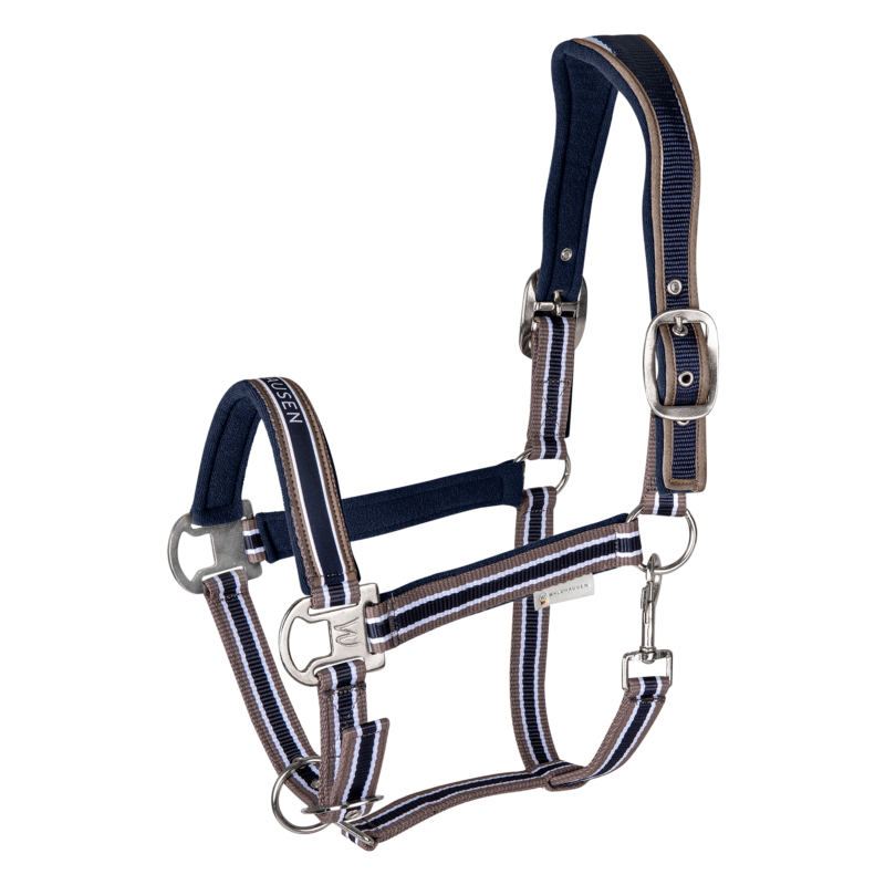 WALDHAUSEN - Licol synthétique doublé velours réglable ATHELTIC PONEY ROUGE/BEIGE