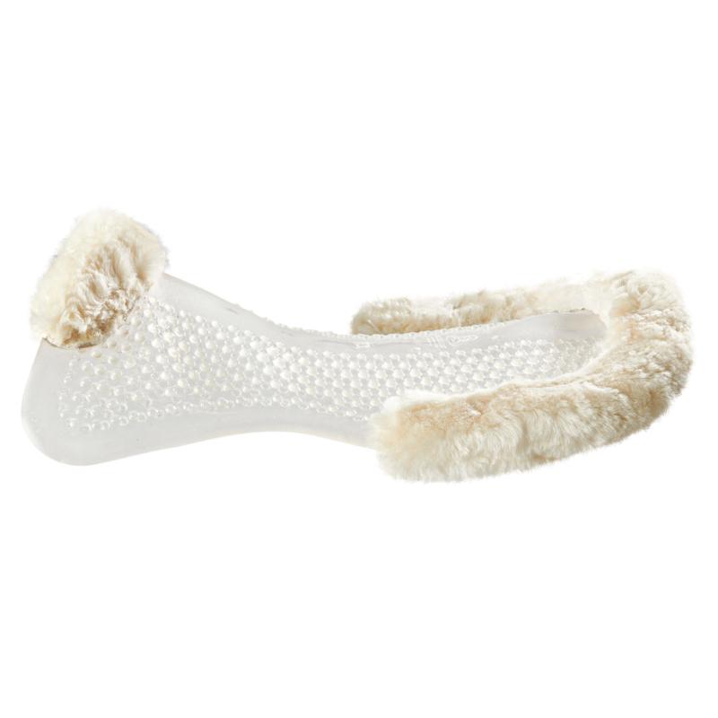 ACAVALLO - Amortisseur de Dos en Gel Bordé Mouton ECO WOOL Mouton Naturel / Gel incolore