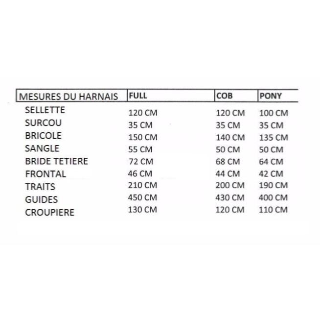 AMAHORSE - Harnais d'attelage complet 1 cheval en Cuir LUXE SHETLAND