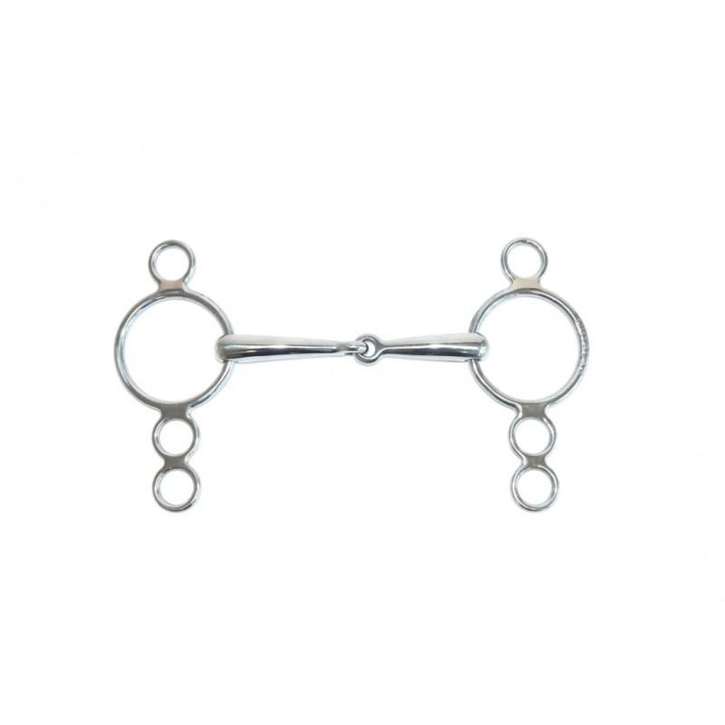 METALAB - Mors Réglable 4 Anneaux Canons Fins