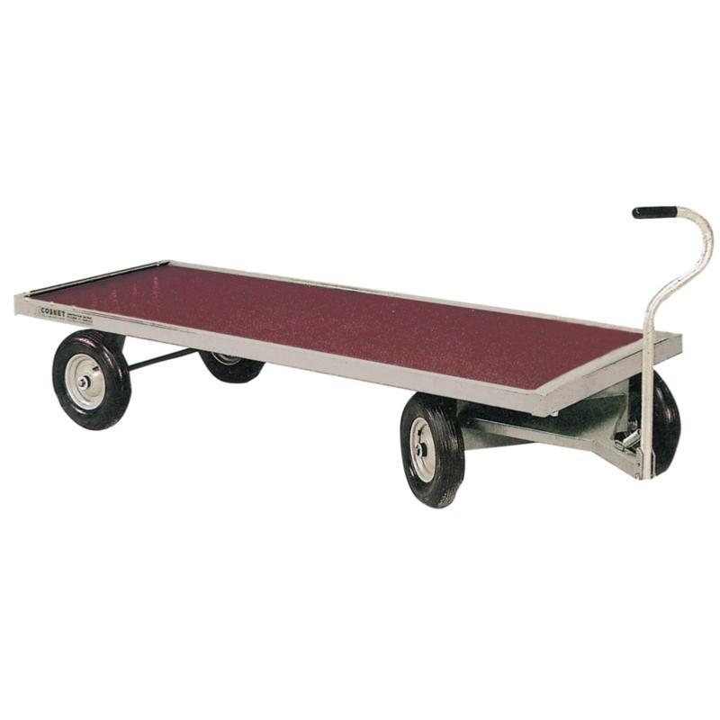 LA GEE - Chariot Plat à Fourrage 4 Roues Pivotant en Acier Galvanisé CHARIOT SEUL