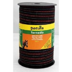 PATURA - Ruban Tornado 12,5 mm pour clôture électrique L200 m, marron-orange