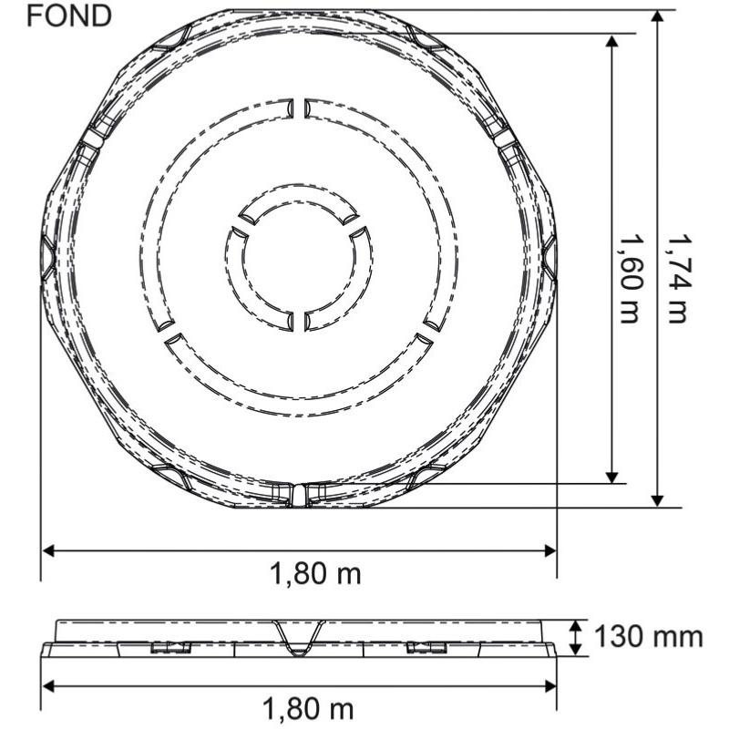 LA GEE - Râtelier hexagonal RPE moyen modèle plastique SANS FOND