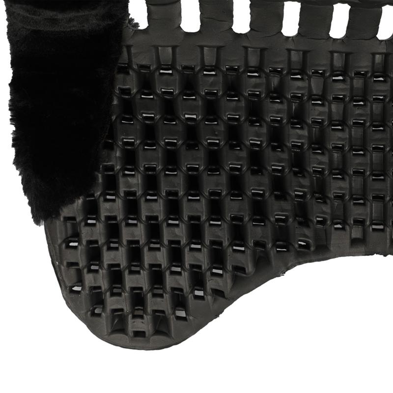 ACAVALLO - Amortisseur réhausseur en mousse PIUMA bord mouton NOIR REHAUSSEUR AVANT