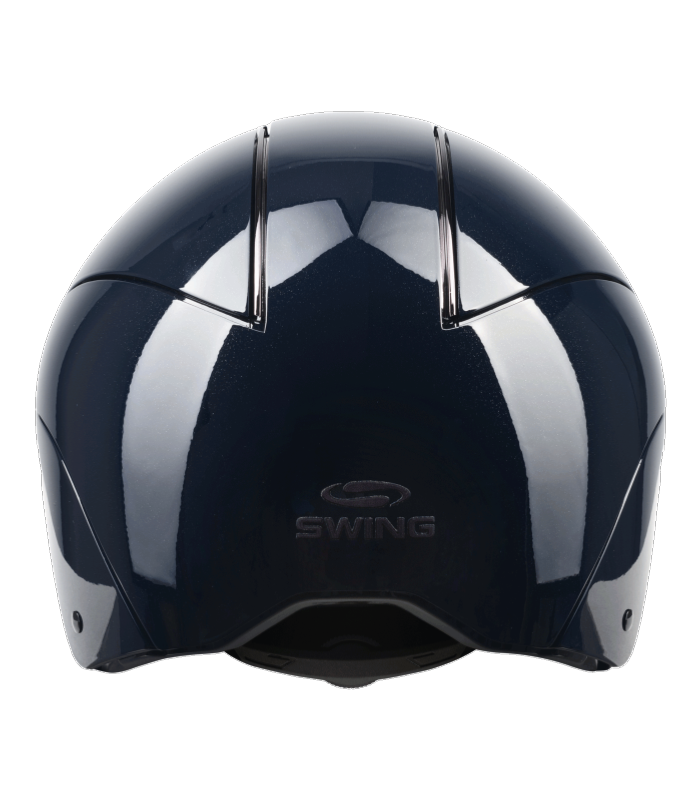 SWING - Casque d'équitation grande visière Lady GLOSSY H24 NOIR  TAILLE 57-59 CM