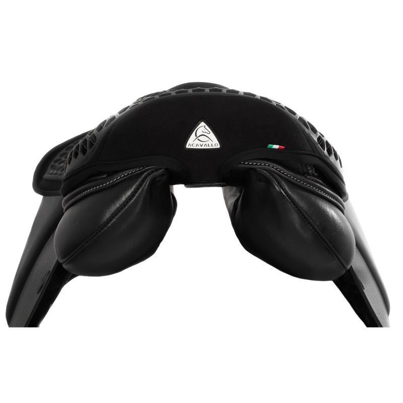 ACAVALLO - Dessus de Selle Ortho COCCYX Assise Gel NOIR COCCYX CSO L Troussequin CARRE