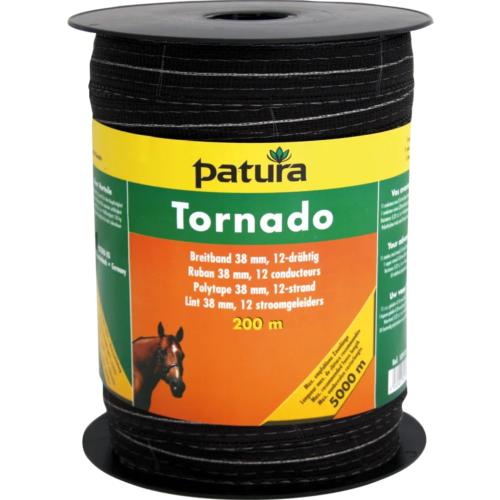 PATURA - Ruban TORNADO 38MM pour clôture électrique, L 200M brun