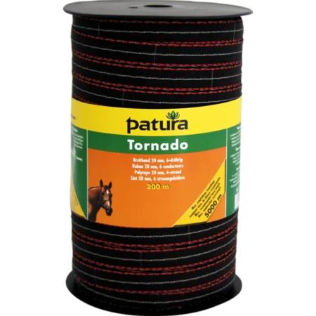 PATURA - Ruban TORNADO BRUN 20 MM pour clôture électrique, - L200M