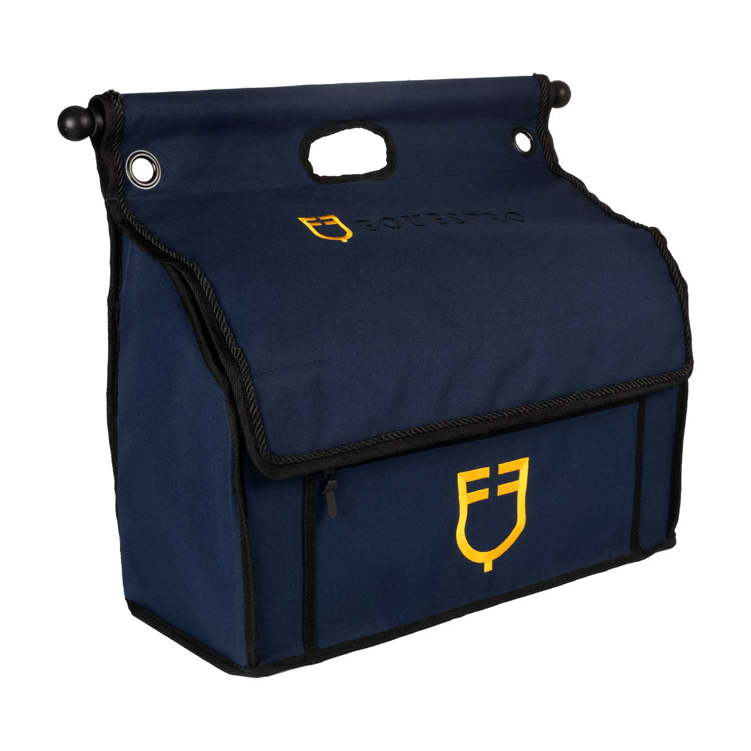EQUESTRO - Sac de pansage grooming avec barre pro en toile solide