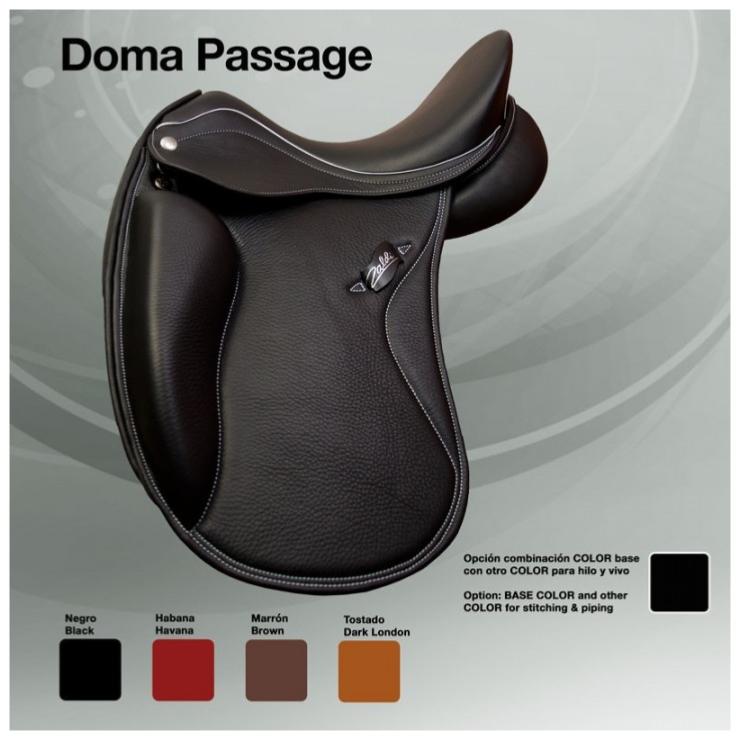 ZALDI - Selle de Dressage Monoquartier PASSAGE à Arçon Réajustable 16 POUCES NOIR