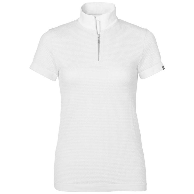 MOUNTAIN HORSE - Polo Concours Femme Sans Coutures avec Col Zip HONEY