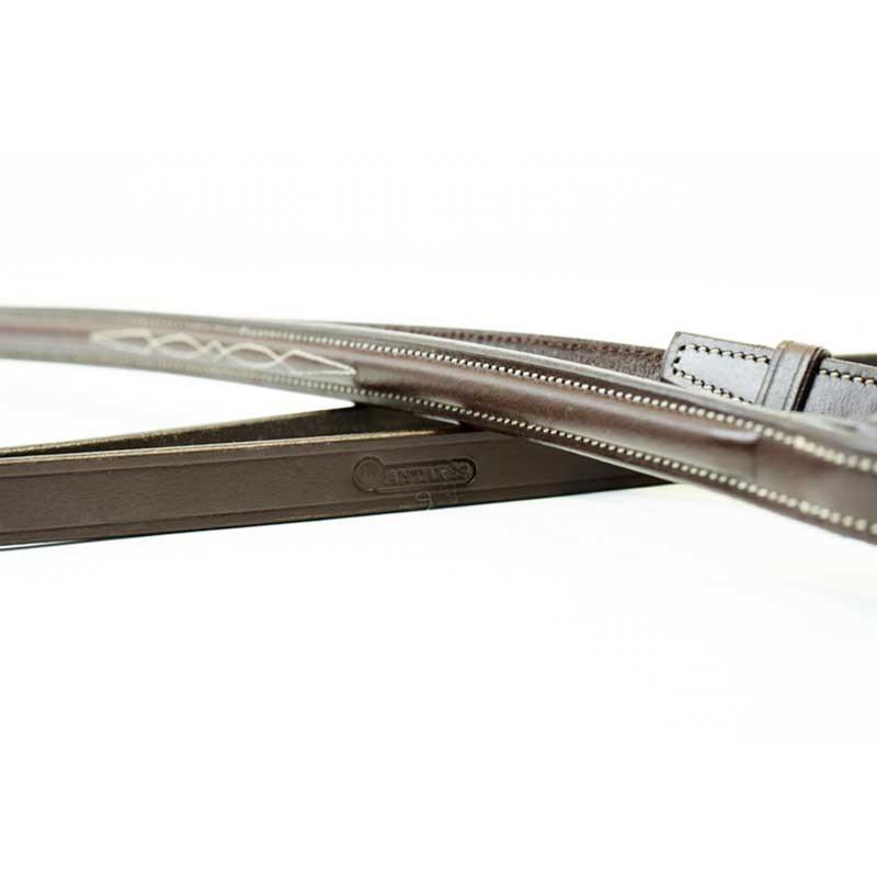 SIGNATURE by ANTARES - Rênes de Hunter 16 MM en Cuir Tressé PONEY