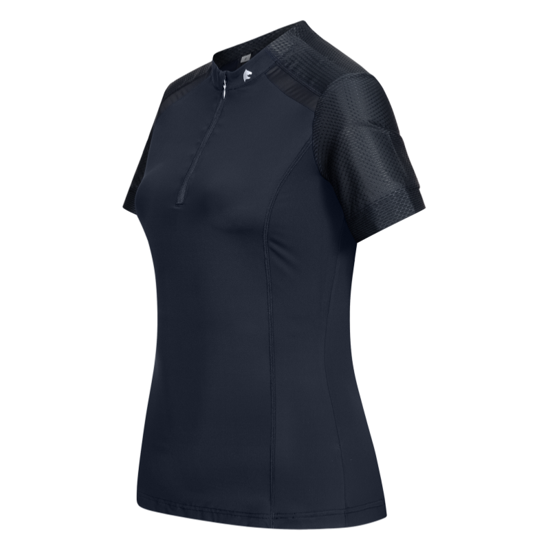 ELT - T Shirt Maille Technique Zippé NANCY XXS FEMME BLEU ELECTRIQUE