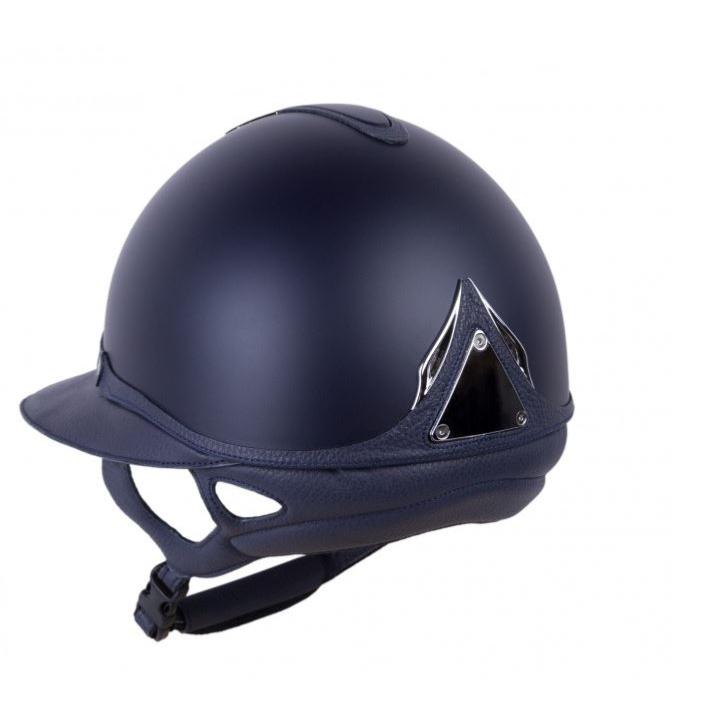 ANTARES - Casque GALAXY marine Cuir marine à Grande Visière ECLIPSE 54 S MARINE