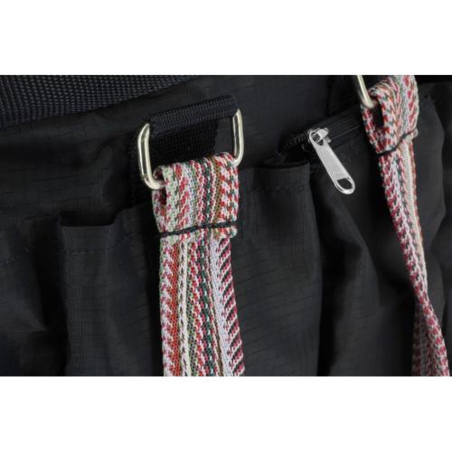 EQUITHEME - Sac de Pansage grooming multipoches  en toile Aztec