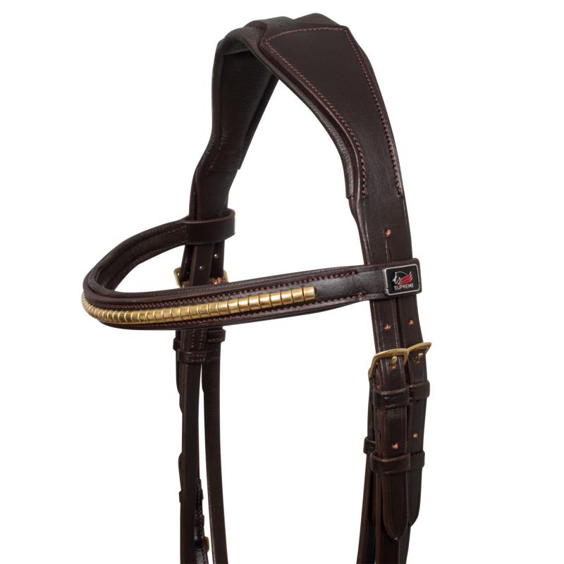 SUPREME - Bridon décoré clincher à muserolle combinée PONEY