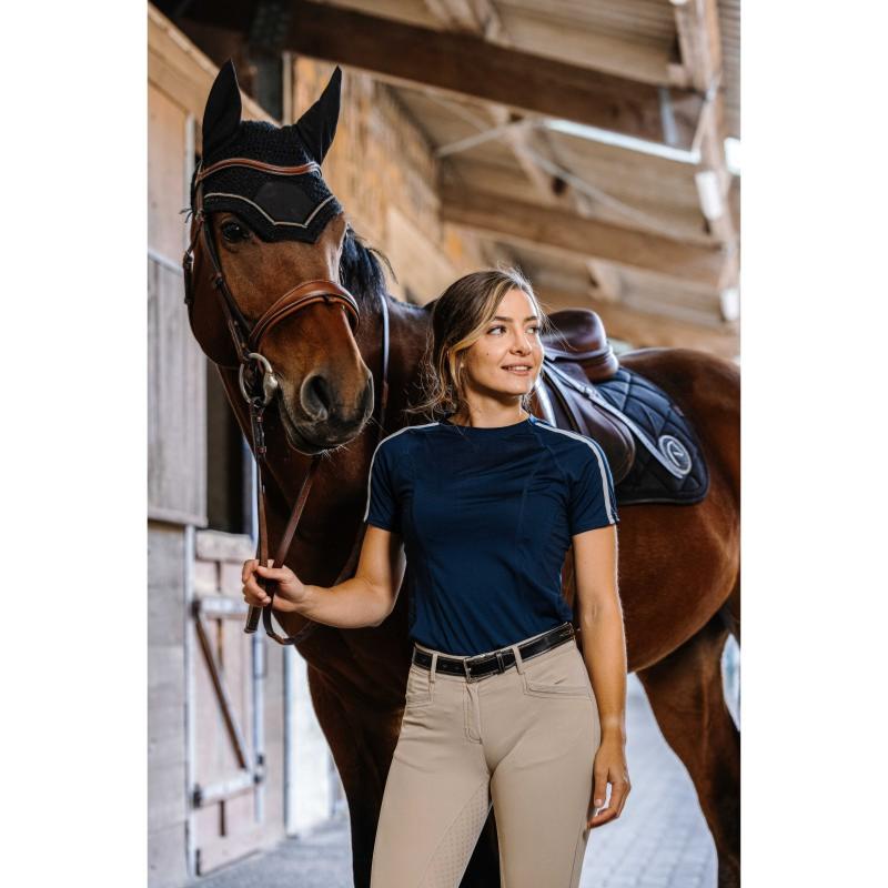 EQUITHÈME - T-shirt Femme en maille respirante MARION MARINE XS FEMME
