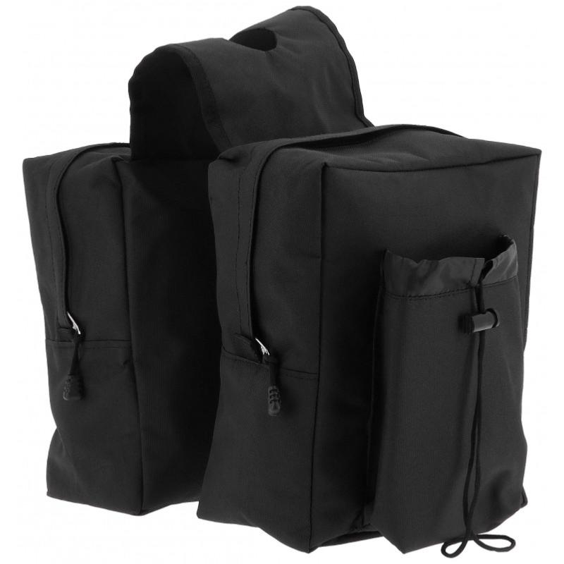 RANDOL'S - Sacoches avant ou fontes en toile imper pour Selle WESTERN NOIR