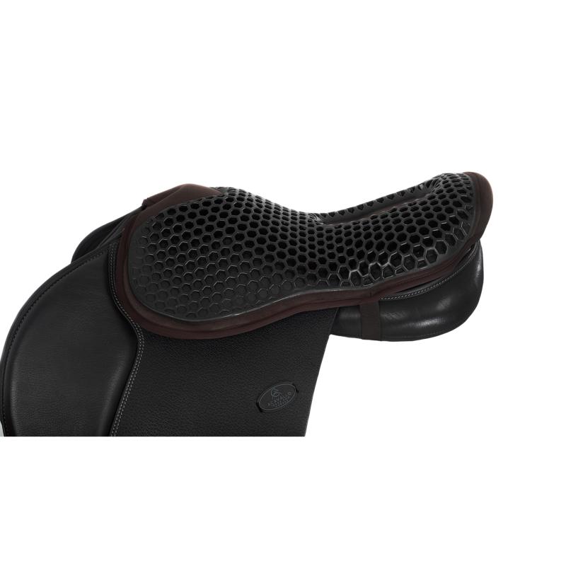 ACAVALLO - Dessus de Selle Ortho COCCYX Assise Gel NOIR COCCYX CSO L Troussequin CARRE