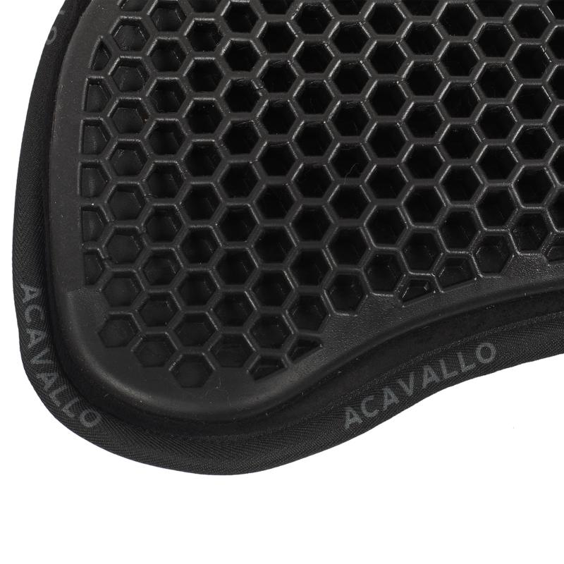 ACAVALLO - Amortisseur de Dos en gel et mémoire de forme découpe garrot NOIR mouton NOIR