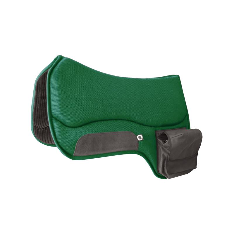 TTECH- Tapis de Selle WESTERN Avec Poches en Sympatex Respirant BRUN