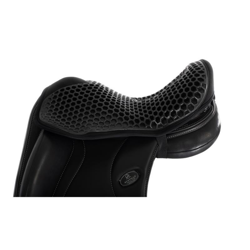 ACAVALLO - Dessus de Selle Ortho COCCYX Assise Gel NOIR COCCYX CSO L Troussequin CARRE