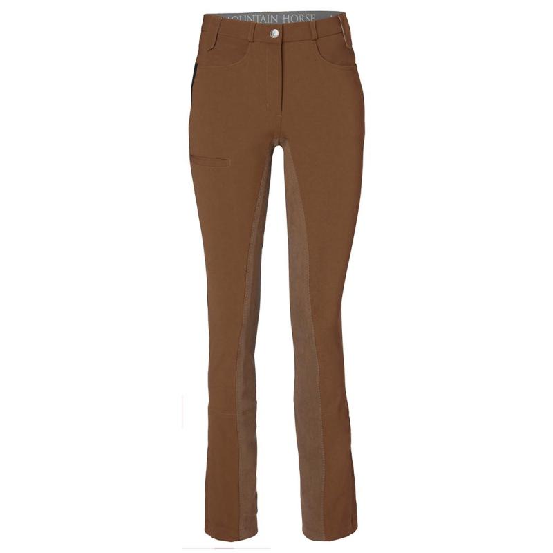 MOUNTAIN HORSE - Jodhpurs d'Equitation FEMME Fond Intégral Peau FAXI 34 FR FEMME BRUN