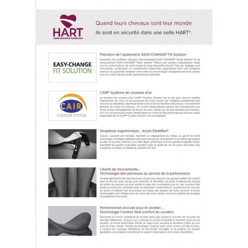 BATES  - Selle Obstacle Close Contact en Cuir VICTRIX Cair ® Arcade Modulable HAVANE 17 pouces