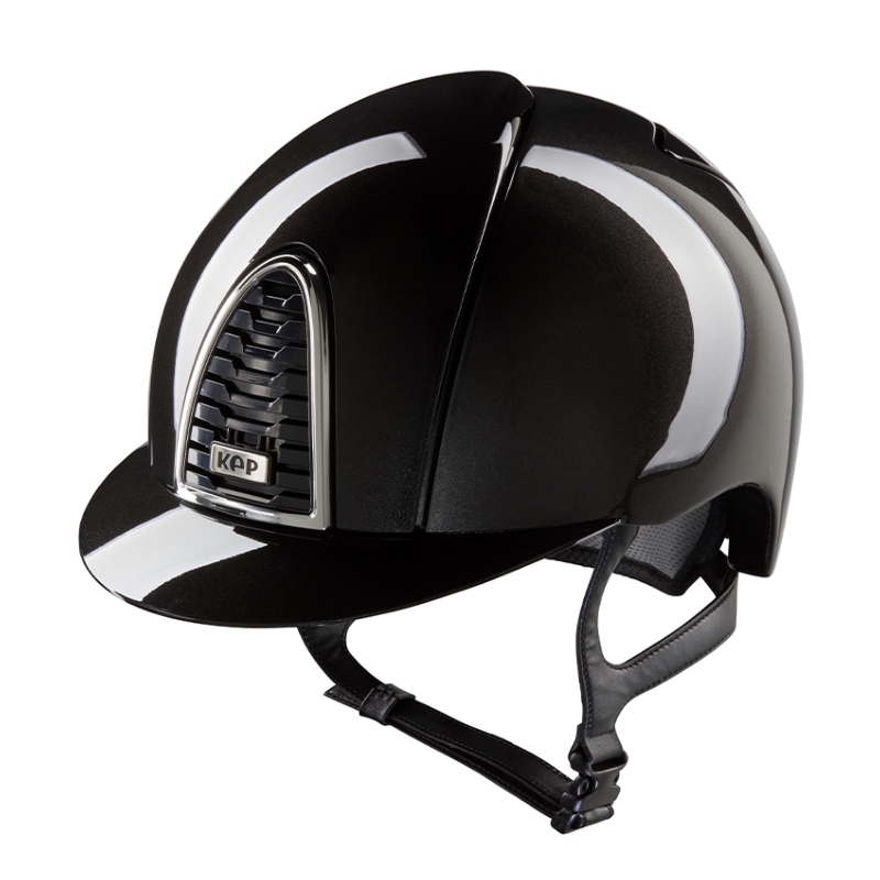 KEP ITALIA -  Casque équitation Cromo 2.0 Shine noir Visière standard NOIR TAILLE 51 CM