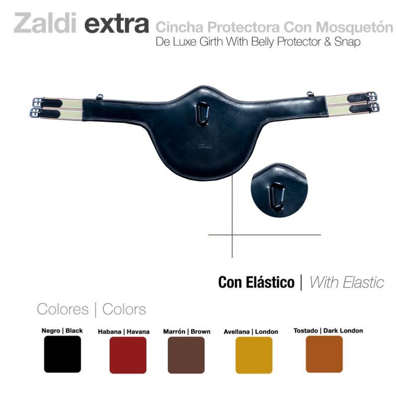 ZALDI - Sangle bavette Réglable en cuir avec mousqueton EXTRA
