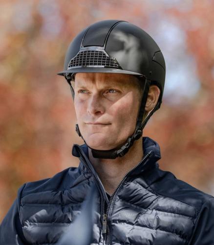 SWING - Casque d'Equitation mat grille CHROME H24