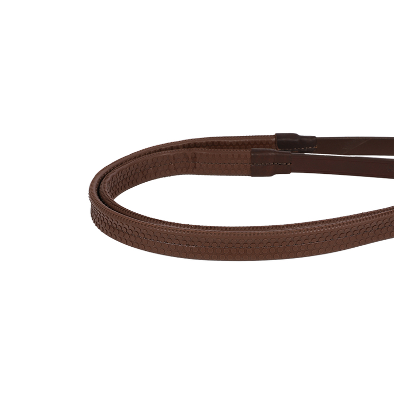 Signature Sport by Antarès - Rênes en Cuir Souples 16MM et Mains Grip Petits Picots
