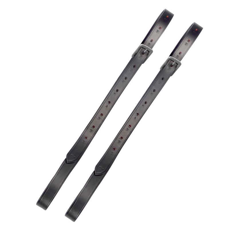WALDHAUSEN X-LINE - Étrivières cuir luxe largeur 25 MM 130 CM NOIR
