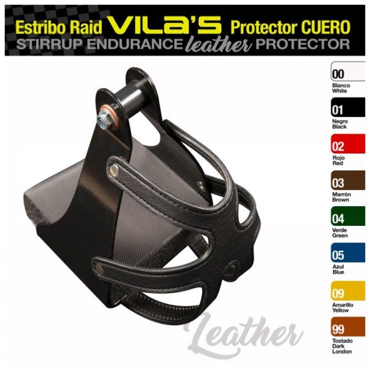 ZALDI - Etriers d'endurance à cage avec courroies cuir RAID VILA'S