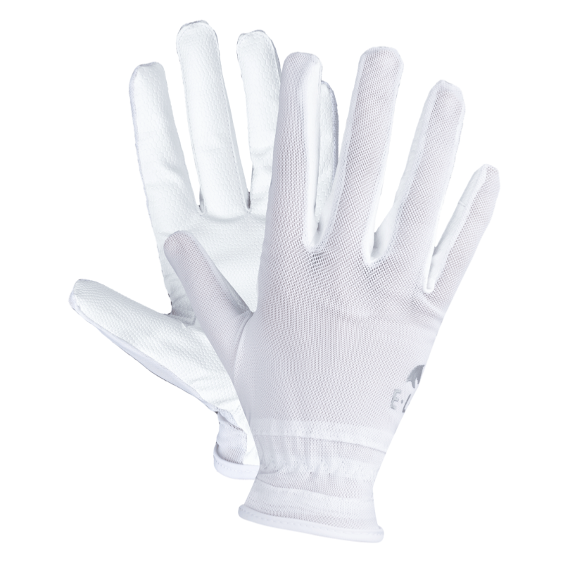 Gants d'Equitation Eté Main en Maille Filet SUNNY, ELT XS FEMME NOIR