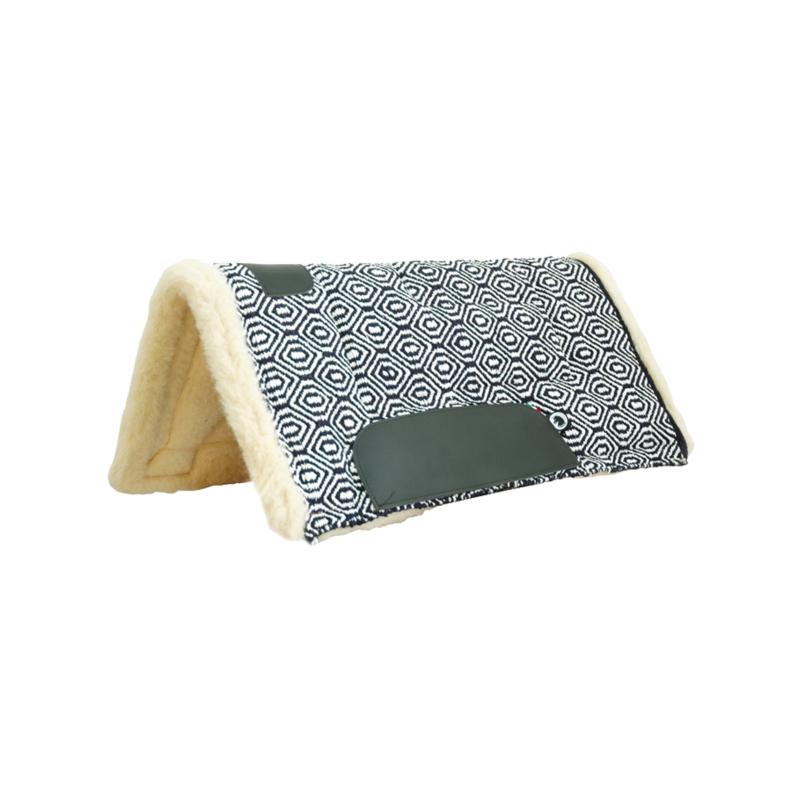 BURIONI - Tapis Western Laine et Mouton AZTEC BLEU ROI