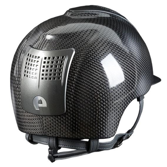 KEP ITALIA - Casque d'Equitation Coque Carbone E-LIGHT Shine 3 Inserts TAILLE 51 CM BLEU 3 éléments BLEU