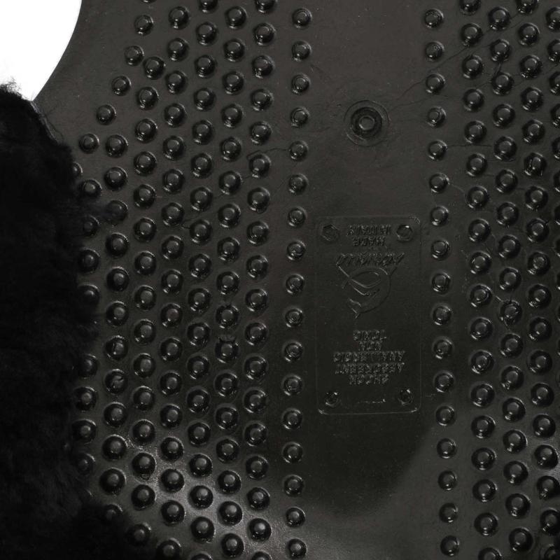 ACAVALLO - Amortisseur de Dos en Gel Bordé Mouton ECO WOOL Mouton Naturel / Gel incolore