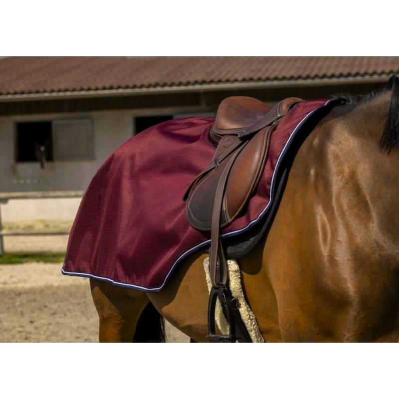 EQUITHEME - Couvre Reins Imperméable TYREX 1200 D, doublé polaire 125 CM BLEU ROI
