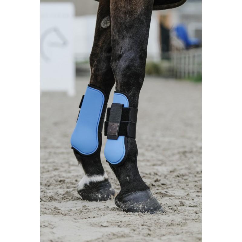 EQUITHEME - Guêtres à Coque et Velcro élastique TARA VERT CANARD S PONEY