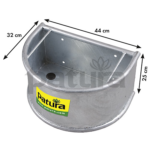 PATURA - Mangeoire Murale Demi-Cercle en Acier pour chevaux 